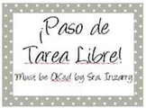 TAREA LIBRE Free homework pass!
