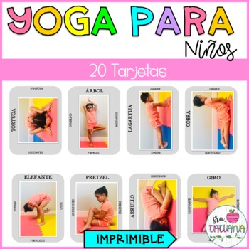 Preview of Yoga Cards For Kids in Spanish | Yoga para Niños | Tarjetas