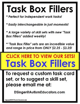 Task Box Filler Activities