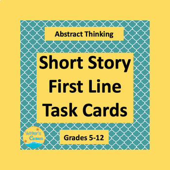 Preview of TASK CARDS: 40 First Lines, Short Story Writing, Higher Level Thinking, Fluency