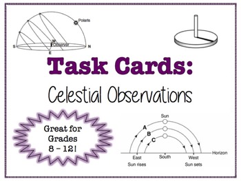 Preview of TASK CARDS - Celestial Observations