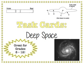 Preview of TASK CARDS - Deep Space