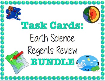 Preview of TASK CARDS - Earth Science Regents Review *EDITABLE!*