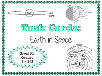 Preview of TASK CARDS - Earth in Space