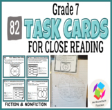 Grade 7 Task Cards for Common Core Close Reading: Fiction 