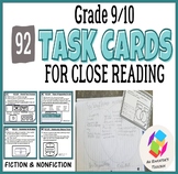 Grade 9 and 10 Task Cards for Common Core Close Reading: F