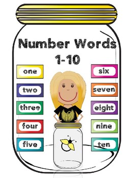 Preview of ON SALE:TAV: Fireflies Number Words 1-10 Collection
