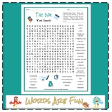 TAX DAY Word Search Puzzle Handout Fun Activity