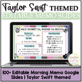 TAYLOR SWIFT ERAS & LYRICS Themed Editable Google Morning 