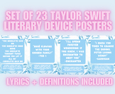 TAYLOR SWIFT LITERARY DEVICES POSTER SET OF 23 (DEFINITION