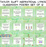 TAYLOR SWIFT POSITIVE/INSPIRATIONAL LYRICS CLASSROOM POSTE