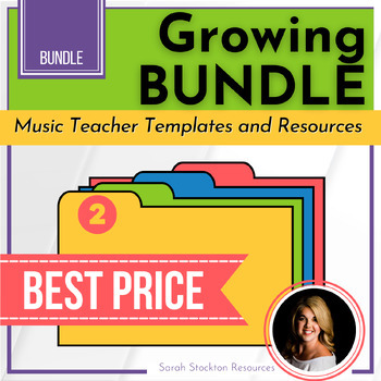 Preview of TEACHER RESOURCE Music Templates and Resources | GROWING BUNDLE