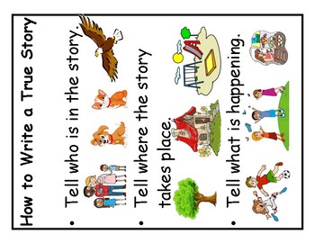 Narrative Writing Anchor Chart Kindergarten