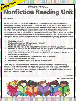 Nonfiction Reading Unit Lesson Plans Grade 3 Unit 2 ENTIRE UNIT | TpT