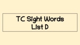 TC Sight Words - List D (Audio/Video w/ Chinese & Spanish 