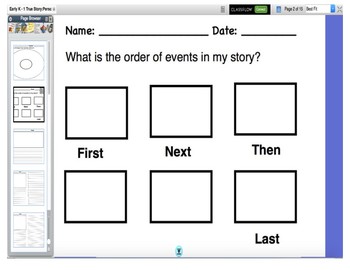 Preview of TC Story/Personal Narrative Writing Paper flipchart for Promethean Activeinspire