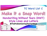 TC Style List C & Handwriting Without Tears Style - Make i