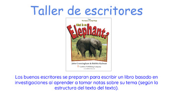 Preview of TC UP THE LADDER INFORMATIONAL WRITING-4th Grade SPANISH