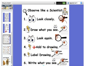 Preview of TC Writing Like a Scientist Writing Paper Flipchart for Promethean Activeinspire