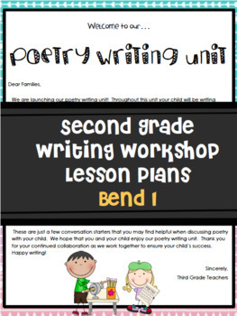 Preview of Poetry Writing Unit Grade 2 Bend 1 Editable