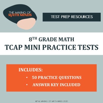 Preview of TCAP Prep Mini Practice Tests | TCAP Prep Resources | 8th Grade Math Review