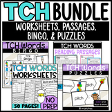 TCH Words Phonics Bundle: No Prep Worksheets, Passages, Pu