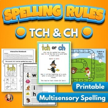Preview of TCH and CH Spelling Rule Activities