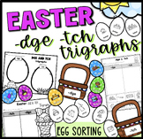 TCH and DGE Trigaphs Worksheets and Sort For Easter Basket Eggs
