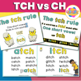 TCH vs CH | Anchor Charts, Spelling Activities for Reading