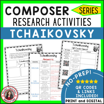 Preview of TCHAIKOVSKY Music Composer Study and Worksheets