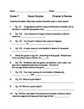 Preview of Spatial Inequality in Mexico City -TCI Geography Alive! Chapter 9 Review