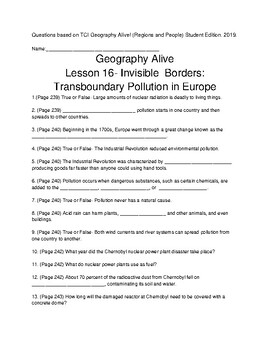 Preview of TCI Geography Alive! (Regions and People): Lesson 16 Follow-Along Review Guide