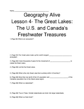 Preview of TCI Geography Alive! (Regions and People): Lesson 4 Follow-Along Review Guide
