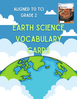 Preview of TCI Grade 2 Earth's Surface Vocabulary Cards