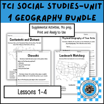 Preview of TCI Social Studies Unit 1-Geography