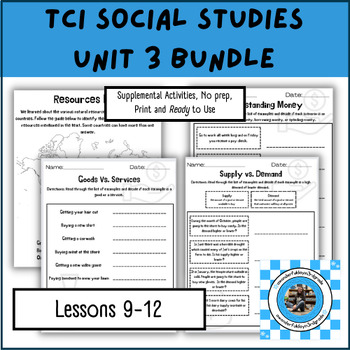 Preview of TCI Social Studies Unit 3-Economics Bundle
