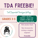 TDA Anchor Chart - Easy and NEW Acronym - Printable