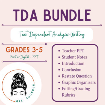 Preview of TDA Bundle - Step-by-Step Process, Teacher PPT & Student Interactive