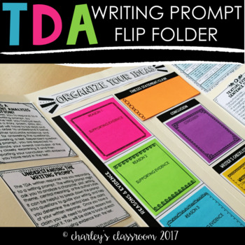 Preview of TDA Flip Folder | for TDA Writing Prompt Practice