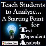 TDA Introduction ~ Teach Students to Analyze...A Starting Point
