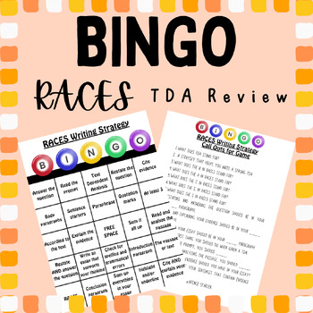 Preview of Text Dependent Analysis Bingo! RACES Review