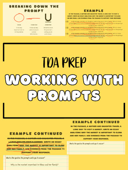 Preview of TDA Prompts Breaking Down Prompts Activity