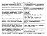 TDA Student-Friendly Rubric