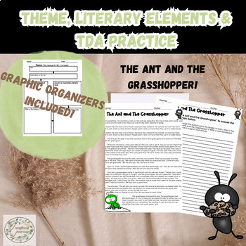 Preview of TDA Theme- Aesop's Fables (Ant and the Grasshopper) TDA included