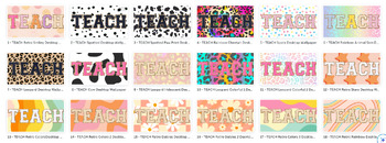 Preview of TEACH Desktop Wallpaper Backgrounds Bundle - Entire Year *82 Designs