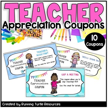 Preview of Teacher Appreciation Coupons, Staff Morale, From Sunshine Committee or Principal