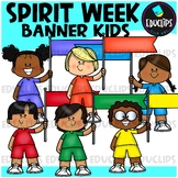 Spirit Week Banner Kids Clip Art Set {Educlips Clipart}