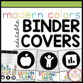 TEACHER BINDER COVERS | MODERN COLORS | TEACHER ORGANIZATI