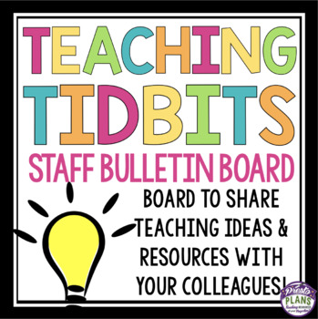 Preview of Teacher Bulletin Board Staff Room or Teachers' Lounge Display - Teaching Tips