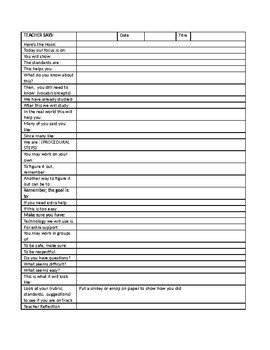 Preview of TEACHER EVALUATION LESSON PLAN FORMAT (OTES)